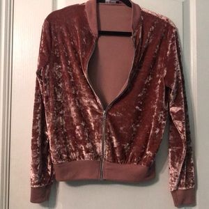 PINK CRUSHED VELVET JACKET